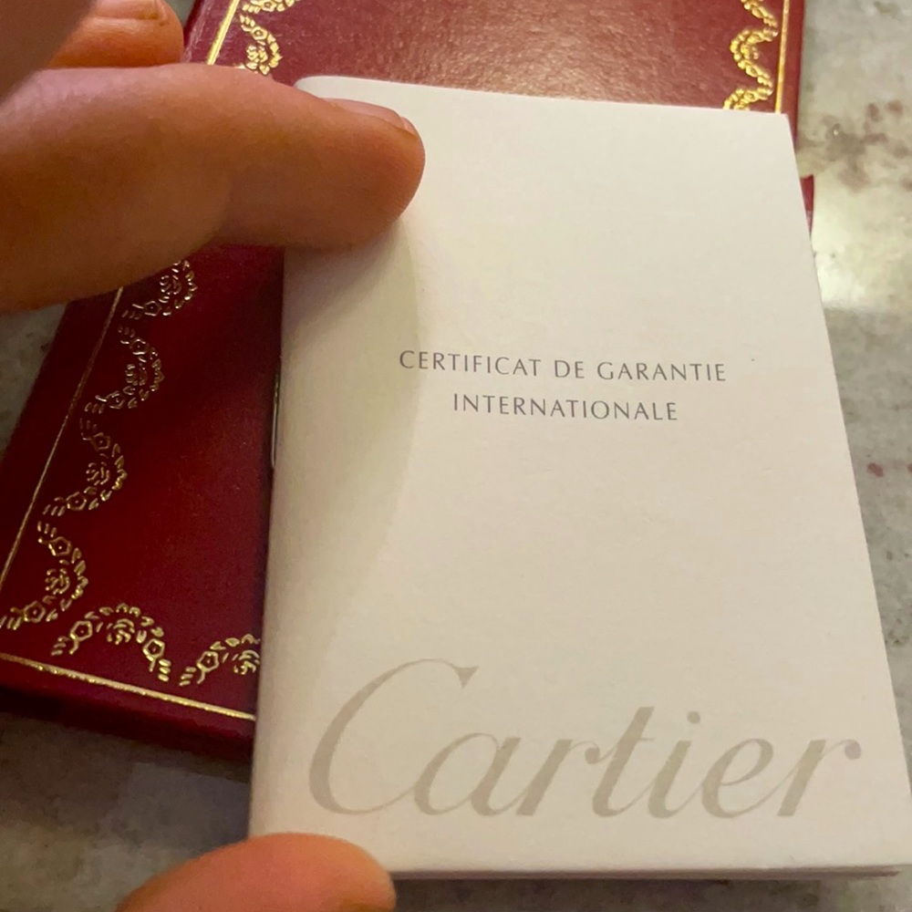 Cartier booklet and certificate of authentication